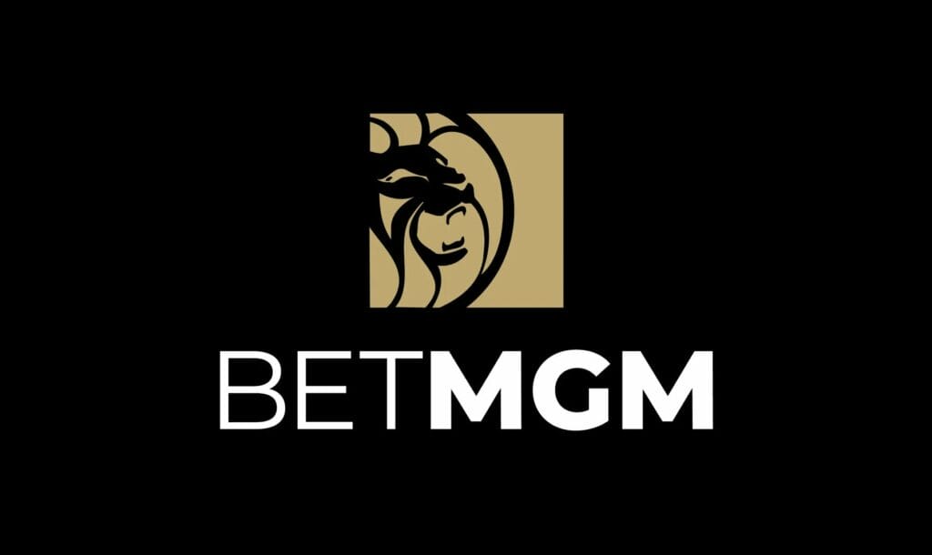 BetMGM logo on a black background